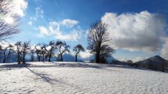 Haus der Weisheit, Winterlandschaft vor dem Haus